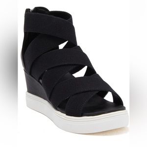 MIA Valerie Strappy Wedge Heel High Top Sneaker Sz 6
